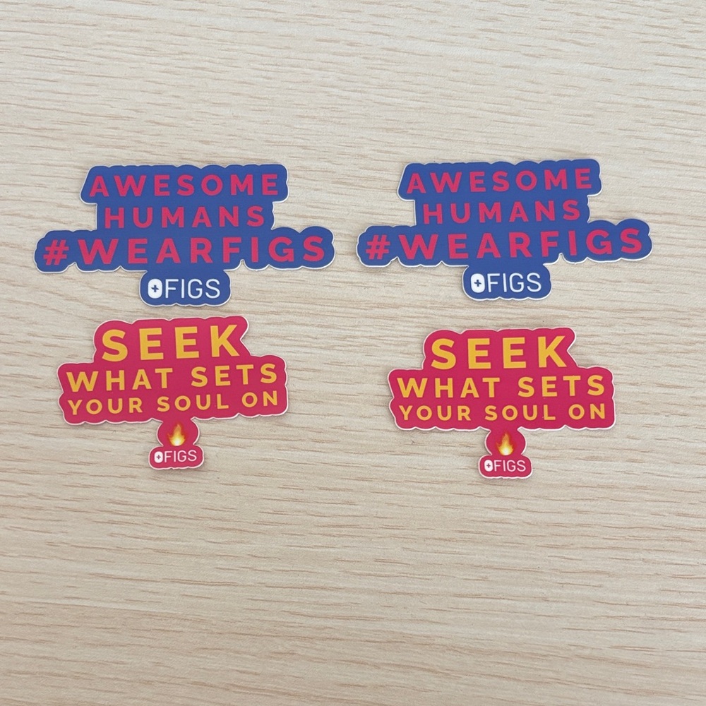 Figs Scrubs Stickers 4 Pack